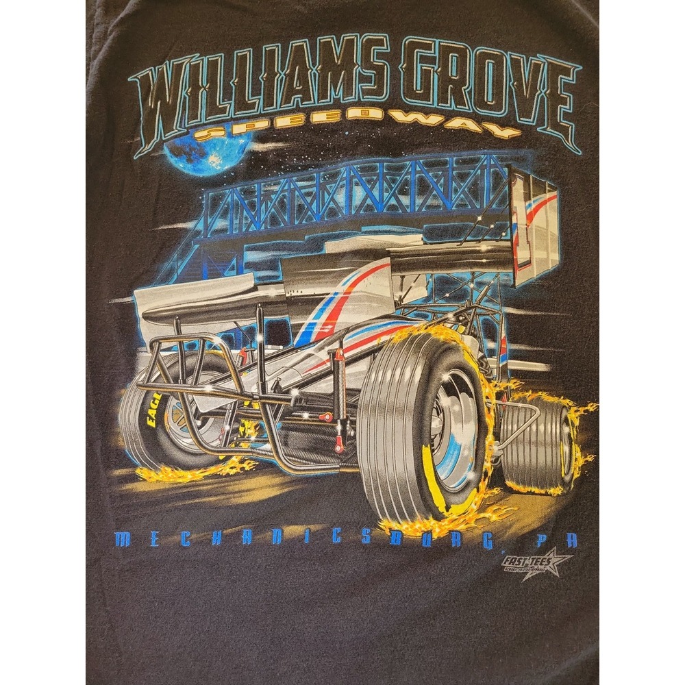 Williams Grove Speedway Mechanicsburg PA Racing T-Shirt Small Black Bayside USA